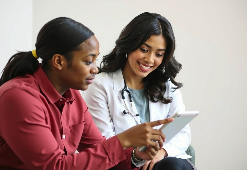 A person receiving personalized nutritional guidance from a professional