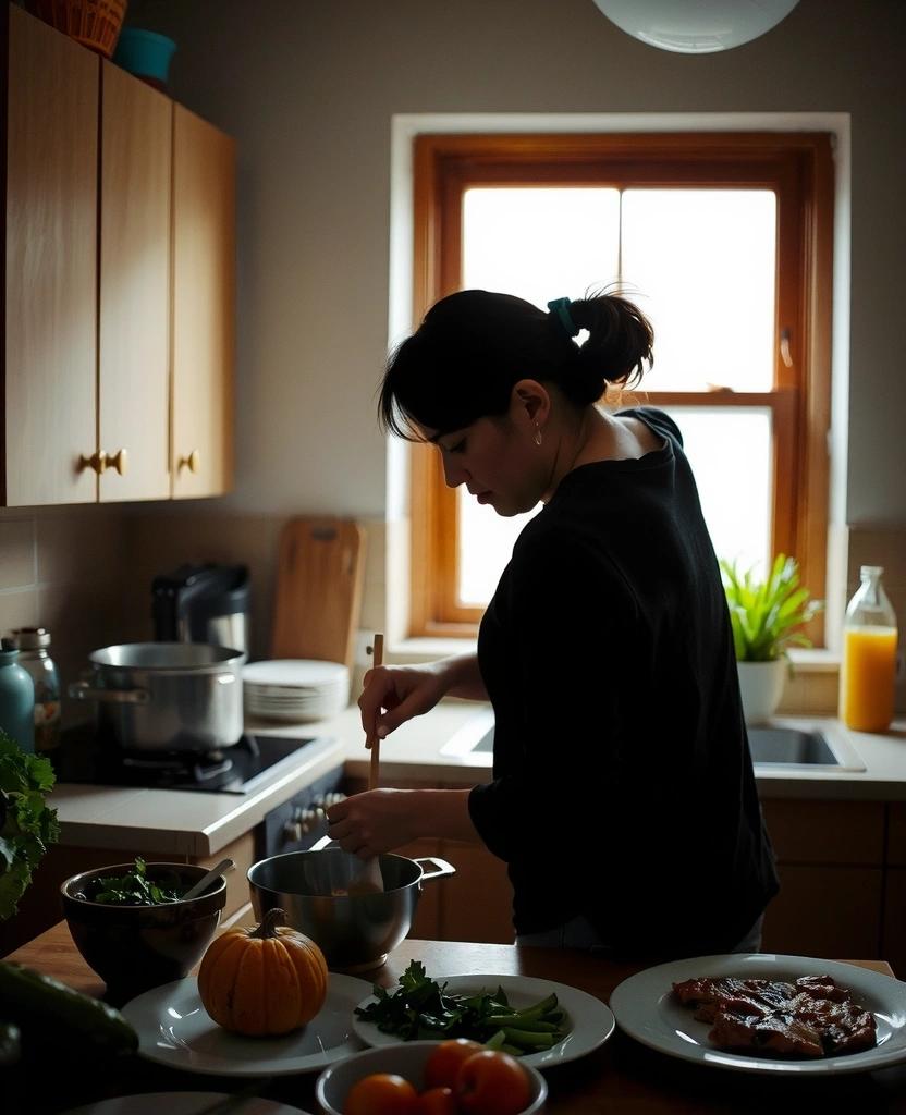 Osoba gotująca w kuchni