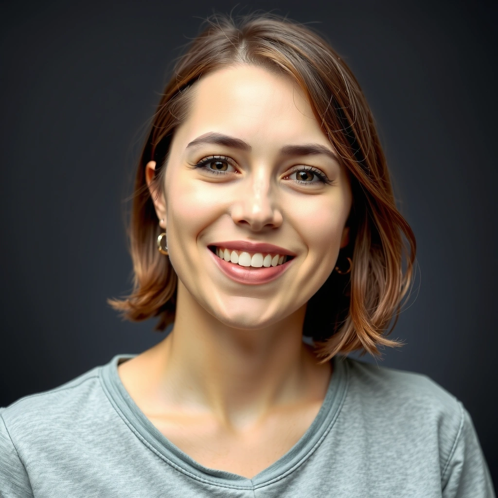 Client Sarah M. smiling brightly